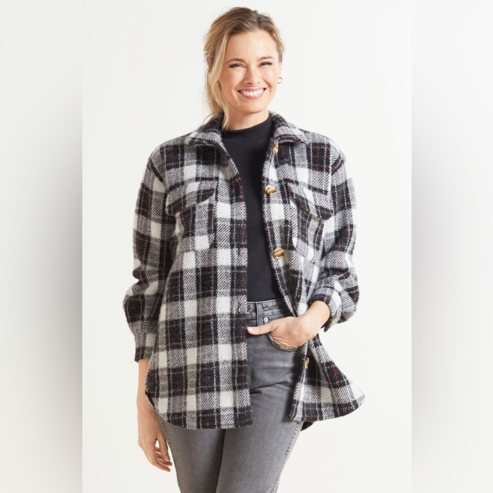 Z Supply Tucker Plaid Jacket Size Small Like New